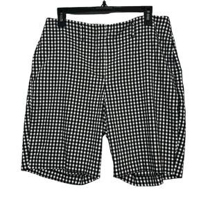 5/$50Womans Elle black/white checkered Bermuda shorts size 12